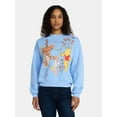 thumbnail image 1 of Disney's Winnie the Pooh and Friends Women's Flower Graphic Fleece Sweatshirt, Sizes XXS-XXL, 1 of 5