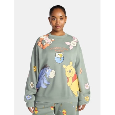 Disney Winnie the Pooh and Friends Women's Honey Pot Graphic Sweatshirt with Embroidery, Sizes XXS-4X