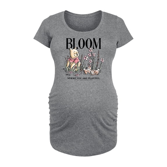 Winnie the Pooh - Bloom Where You Are Planted - Women's Maternity Scoop Neck Graphic T-Shirt