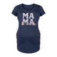 thumbnail image 1 of Winnie the Pooh - Mama Grid - Women's Maternity Scoop Neck Graphic T-Shirt, 1 of 4