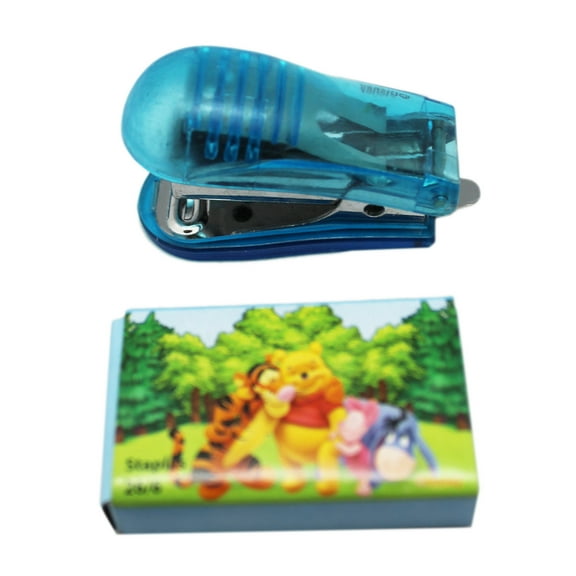 Disney's Winnie the Pooh Transparent Blue Mini Stapler w/Staples