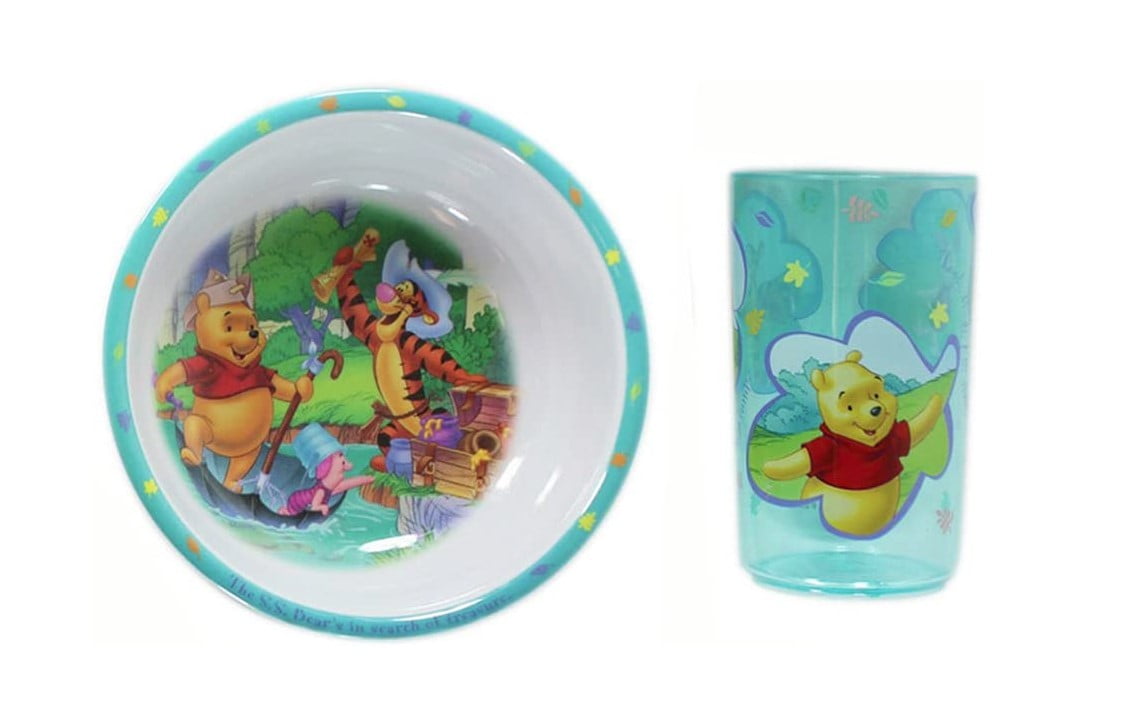 Corelle x Winnie the Pooh Squar Dinnerware 10p Set/Disney  Plate,Bowl,Kitchen,USA