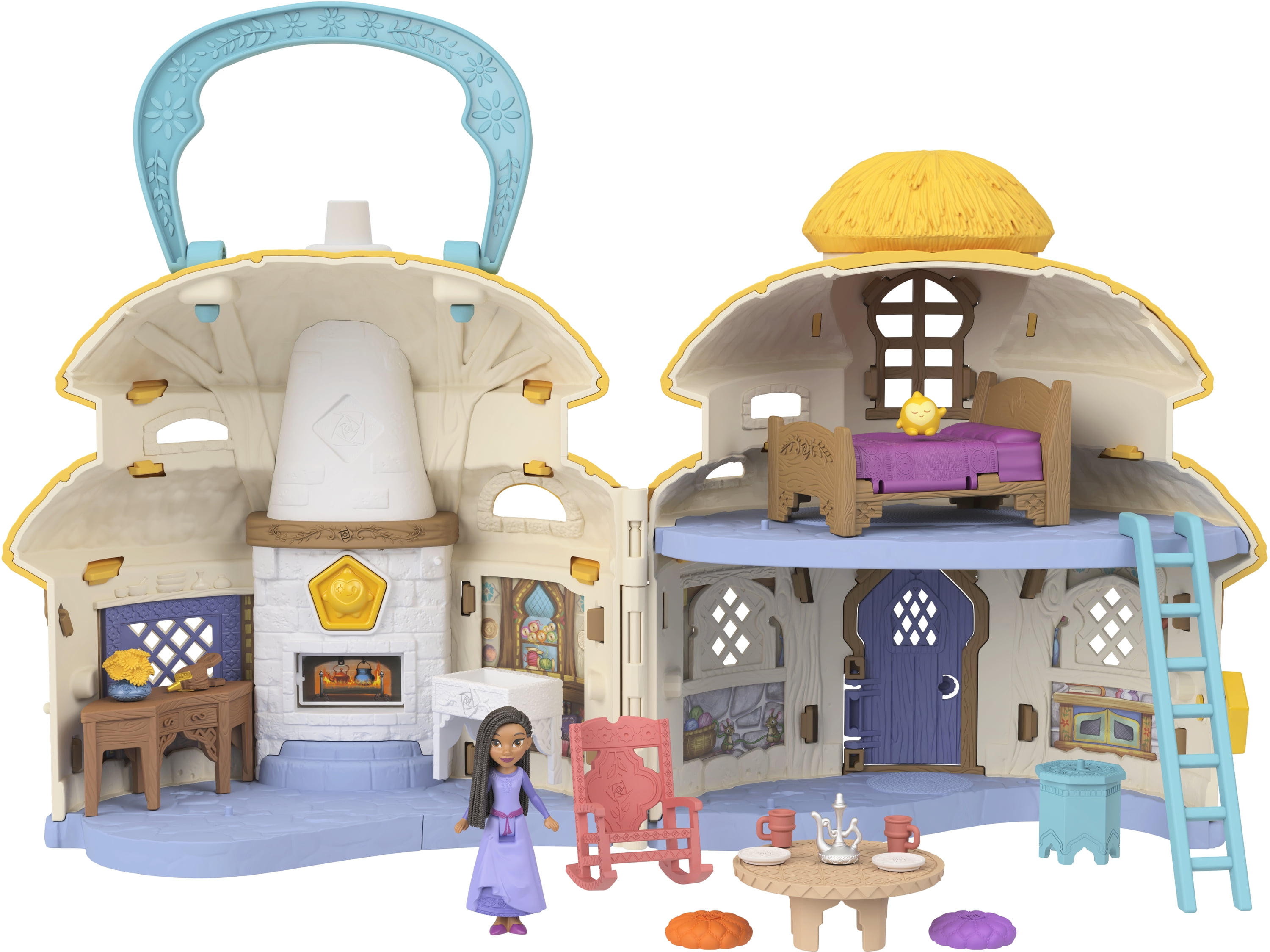 Disney's Wish Cottage Home Playset with Asha of Rosas Mini Doll, Star  Figure & 15+ Accessories 