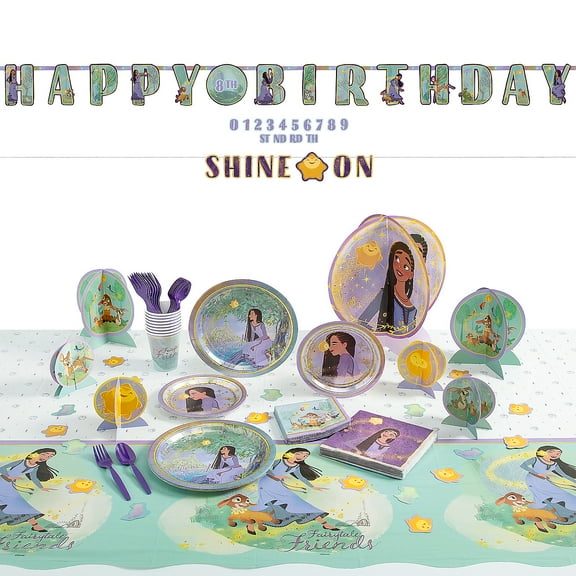 Disney’s Wish Disposable Tableware Kit, 189 Pieces