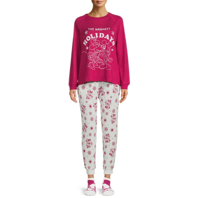 Disney's Women's and Women's Plus Mickey Mouse Pajama Gift Set, 3Piece