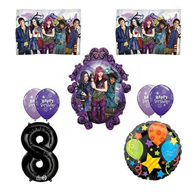 Disney the Descendants 2 Happy 8th Birthday Party supplies Balloon