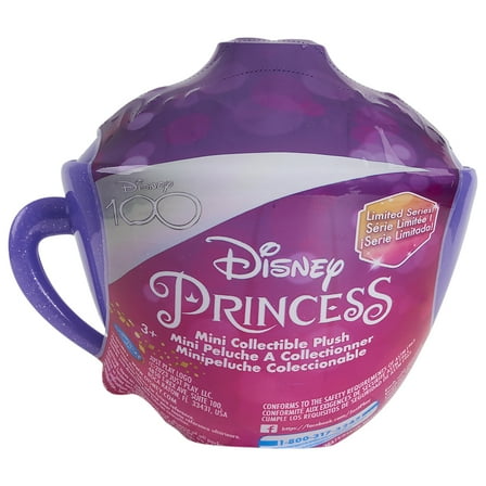 Disney100 Disney Princess Mini Collectible 3.5-inch Surprise Plush Toy, Styles May Vary, Blind Bag, Kids Toys for Ages 3 Up