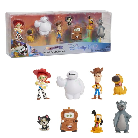 Disney100 Years of Being By Your Side Celebration Collection Limited Edition 8-piece Figure Pack, Kids Toys for Ages 3 up
