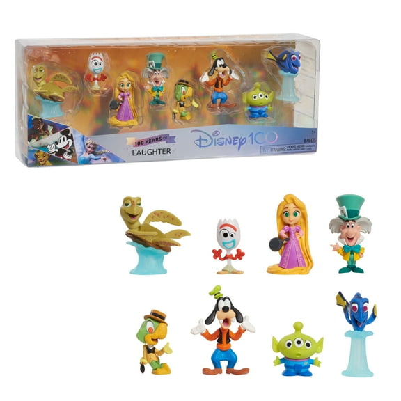 Disney100 Years of Laughter Celebration Collection Limited Edition 8-piece Figure Pack, Kids Toys for Ages 3 up