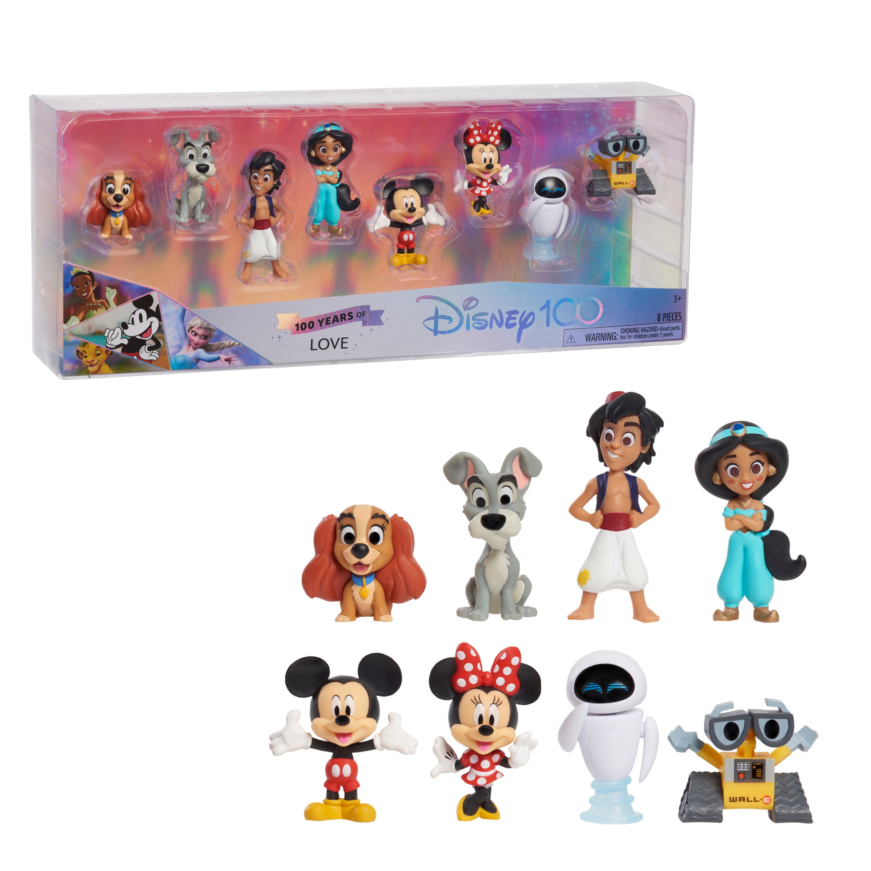 Disney100 Years of Love Celebration Collection Limited Edition 8-Piece  Figure Pack, Kids Toys for Ages 3 up 