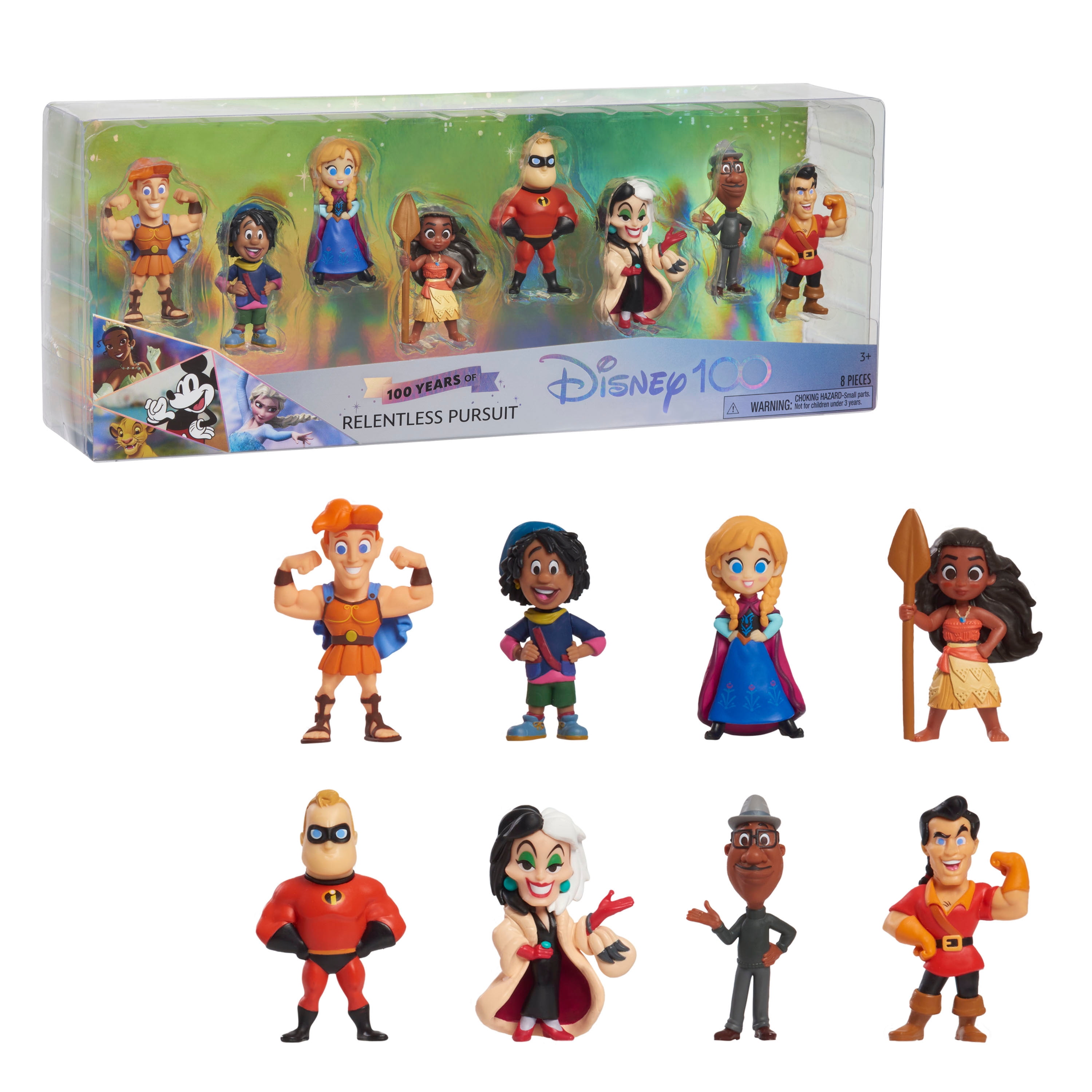 Disney100 Years of Relentless Pursuit Celebration Collection Limited  Edition 8-piece Figure Pack, Kids Toys for Ages 3 up 
