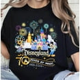 thumbnail image 1 of Disneyland 70Th Anniversary Shirt, Mickey & Friends Disneyland Castle Platinum Celebration 1955-2025 Tshirt, Disneyland Family Trip 2025,White Color,Size 2XL, 1 of 5