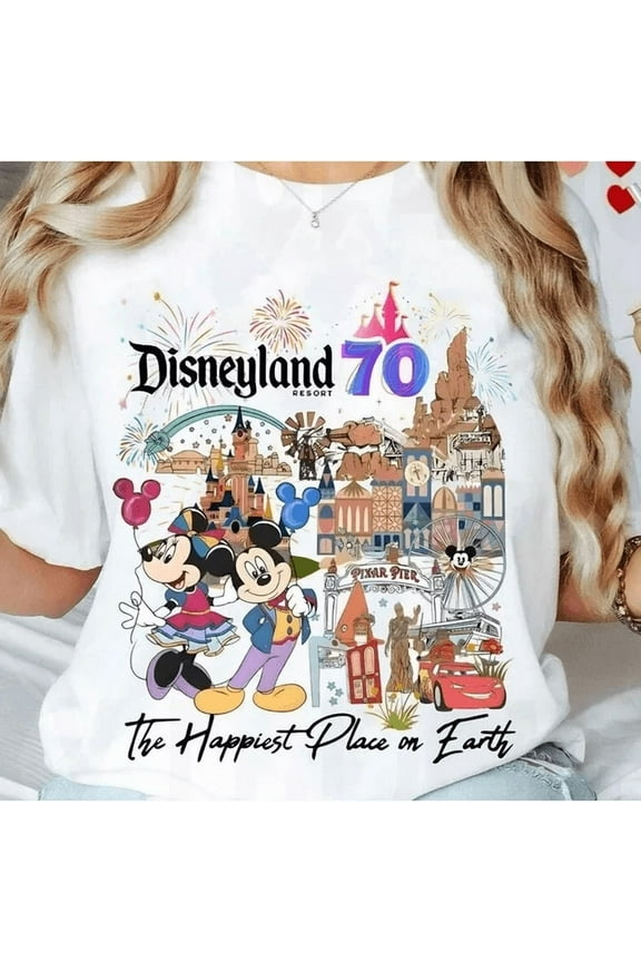 Disneyland 70th Anniversary T-Shirt – Mickey & Friends Retro Park Tee