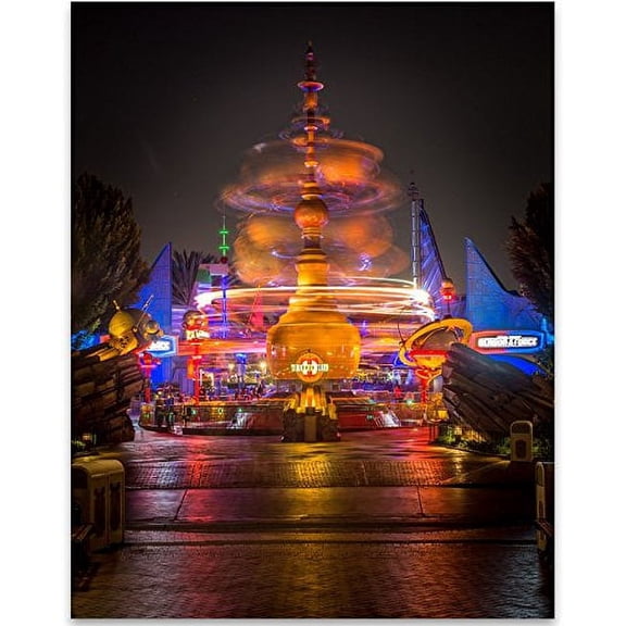 Disneyland Astro Orbiters - 11x14 Unframed Art Print - Great Gift for Disney Lovers