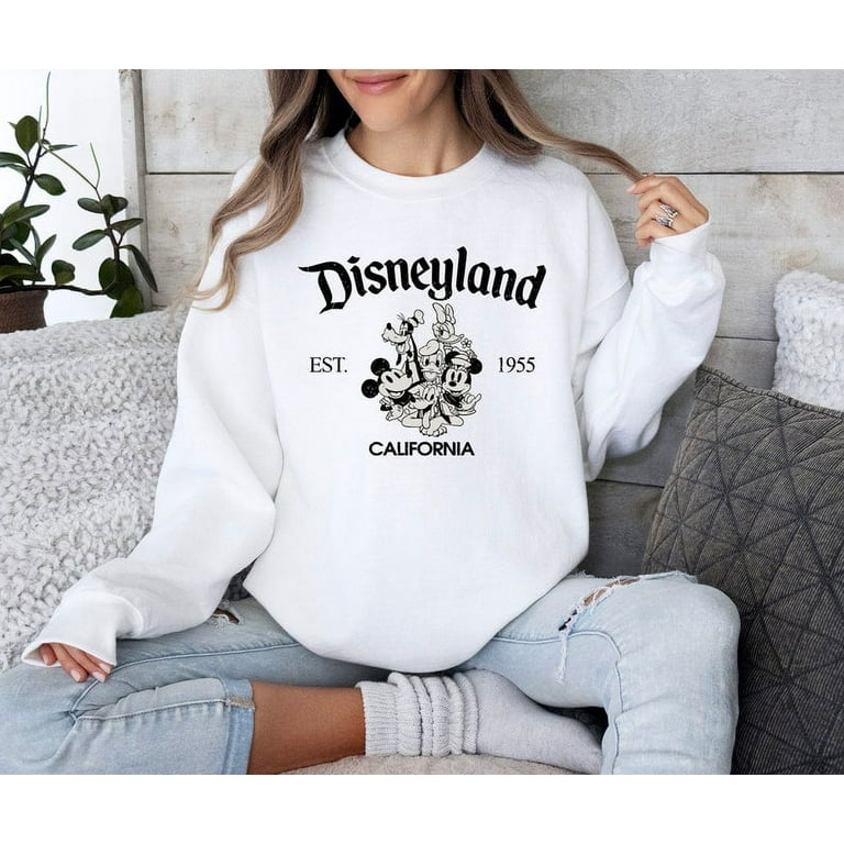 Disneyland California Sweatshirt Retro Mickey And Friends Disneyland Est 1955 Sweater Disneyland Shirt Disney sweatshirt D sney Fam ly Sh rt sweatshirts graphic beautiful Walmart