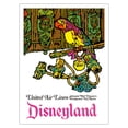 thumbnail image 1 of Disneyland - Enchanted Tiki Room - José the Mexican Macaw - United Air Lines - Vintage Airline Travel Poster by James Jebavy c.1968 - Bamboo Fine Art 290gsm Paper Print (Unframed) 24x32in, 1 of 4