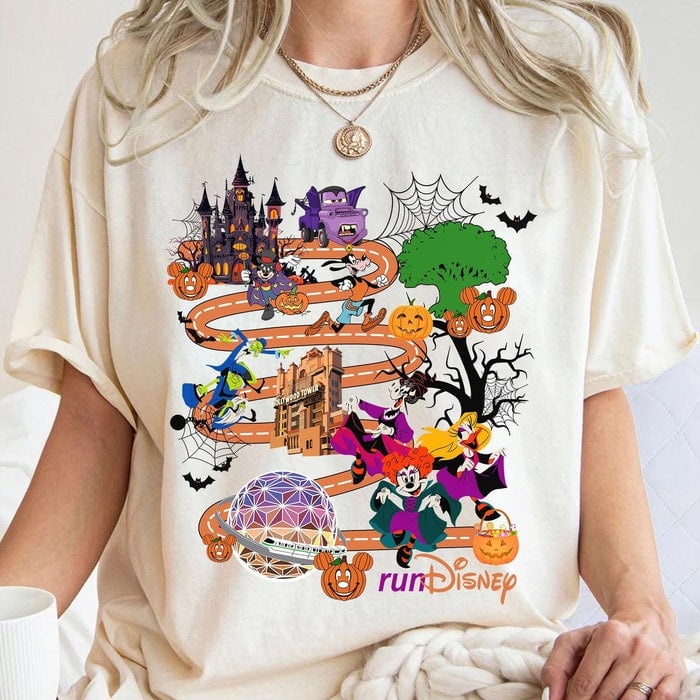 Disneyland Halloween Half Marathon Weekend 2025 Tshirt, Mickey Spooky