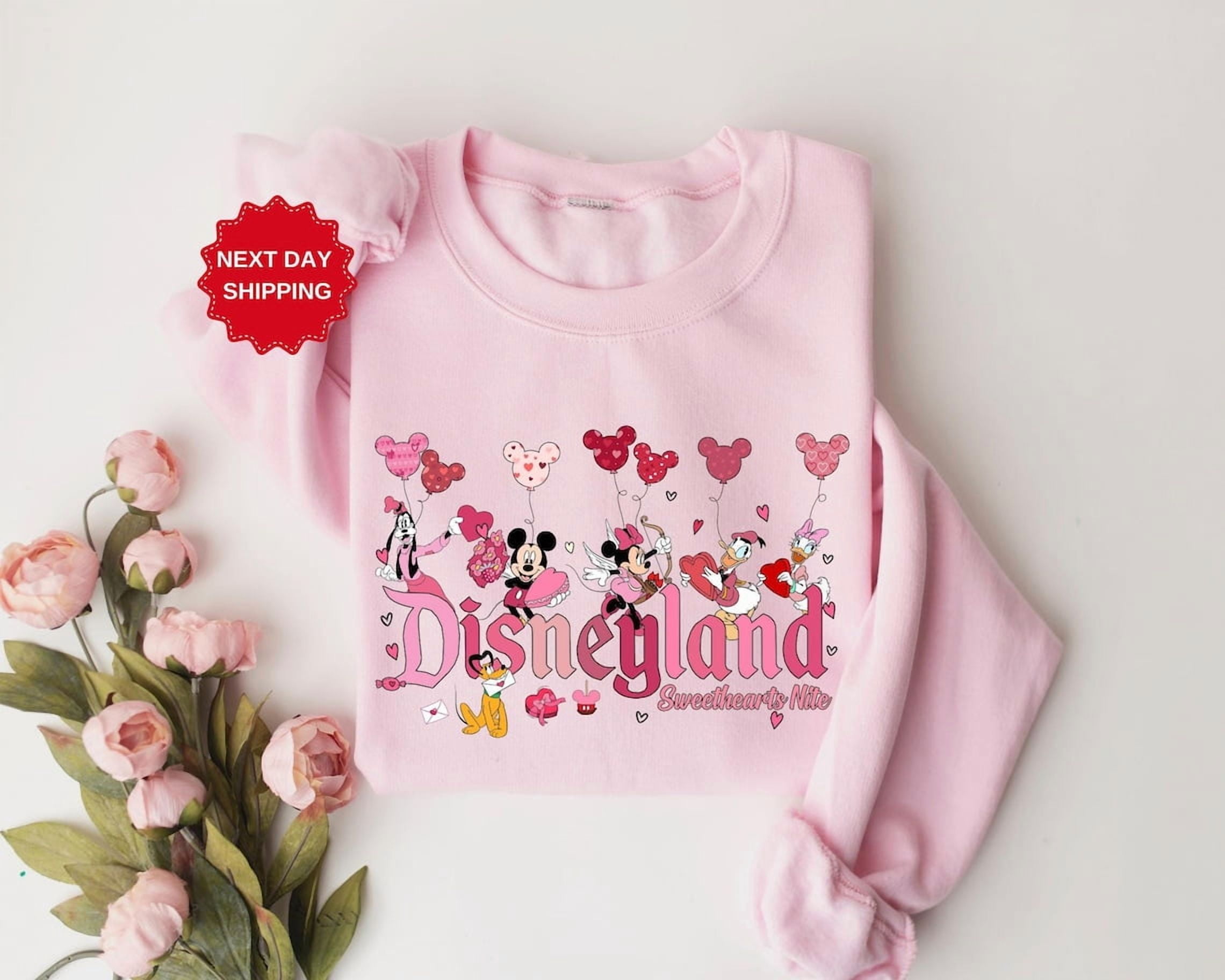 Disneyland Hearts Sweatshirt, Disneyland Valentines Sweater, Mickey And ...