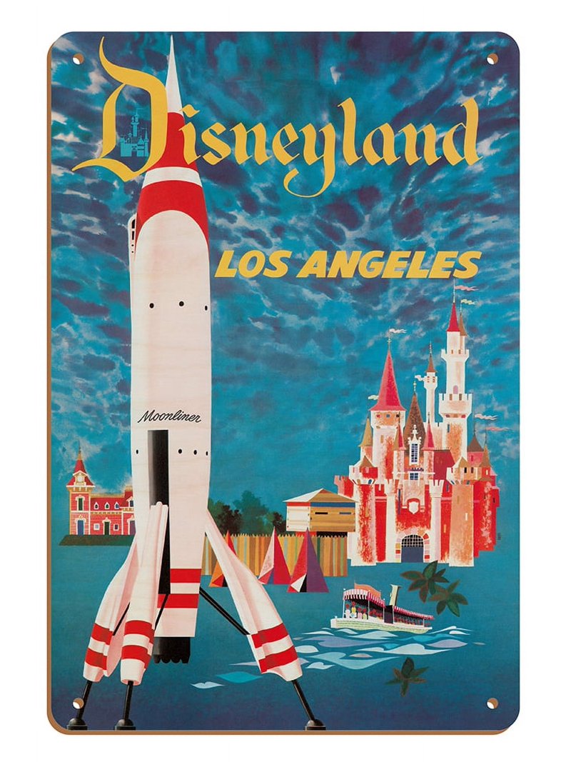 Disneyland Los Angeles - Tomorrowland - Vintage Travel Poster by