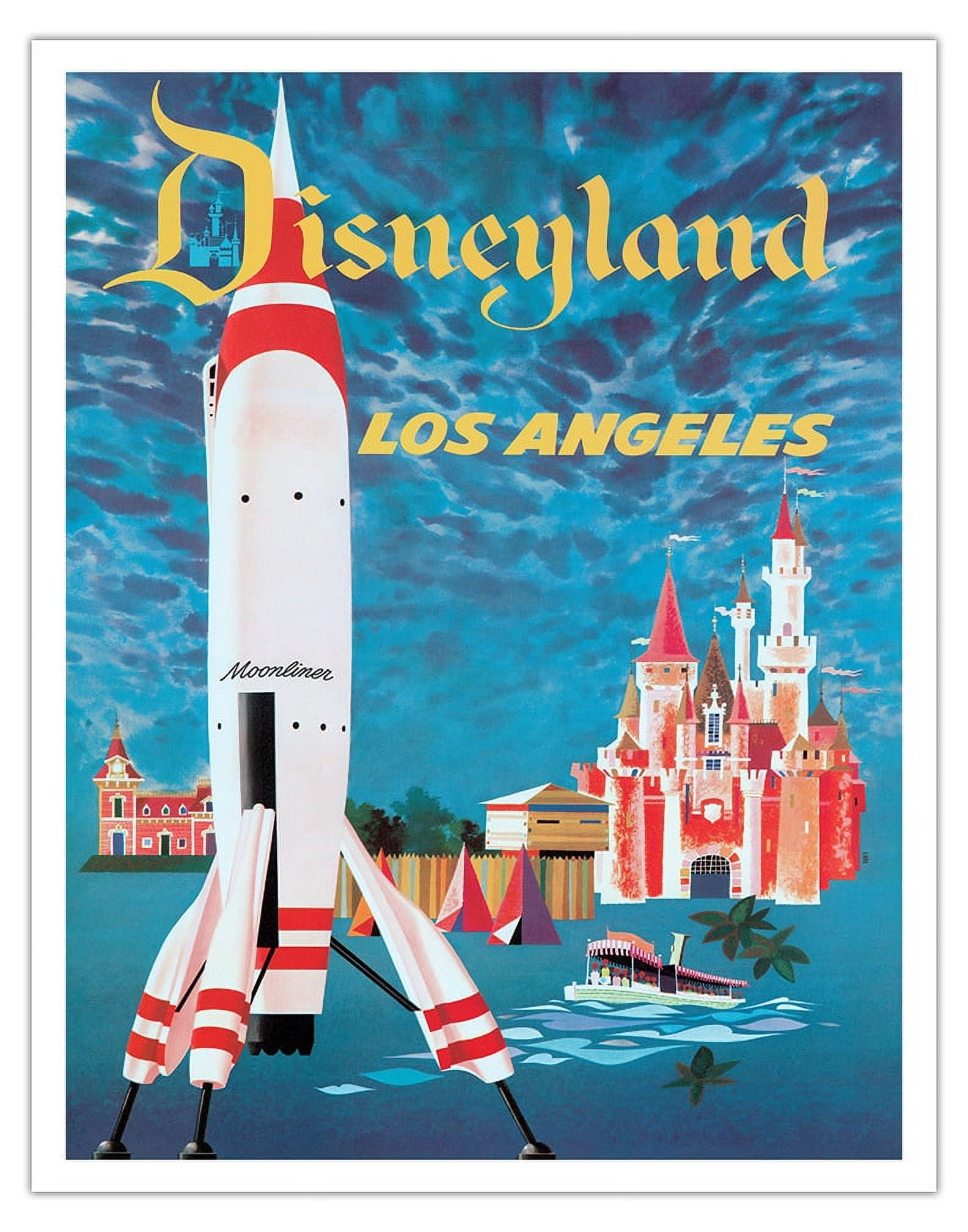 Disneyland Los Angeles - Tomorrowland - Vintage Travel Poster by