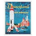 thumbnail image 1 of Disneyland Los Angeles - Tomorrowland - Vintage Travel Poster by David Klein c.1955 - Fine Art Matte Paper Print (Unframed) 16x20in, 1 of 4