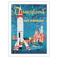 thumbnail image 1 of Disneyland Los Angeles - Tomorrowland - Vintage Travel Poster by David Klein c.1955 - Fine Art Matte Paper Print (Unframed) 24x32in, 1 of 4