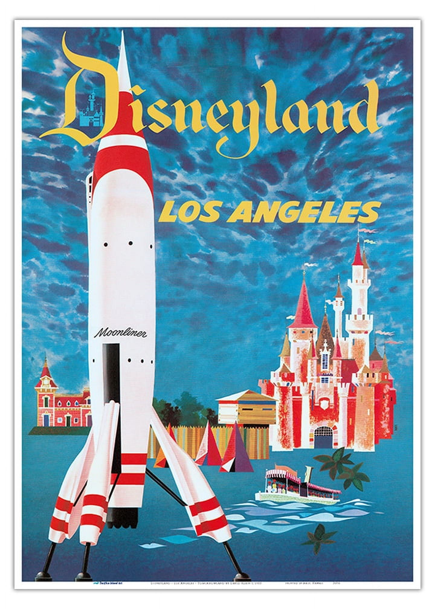 Disneyland Los Angeles - Tomorrowland - Vintage Travel Poster by