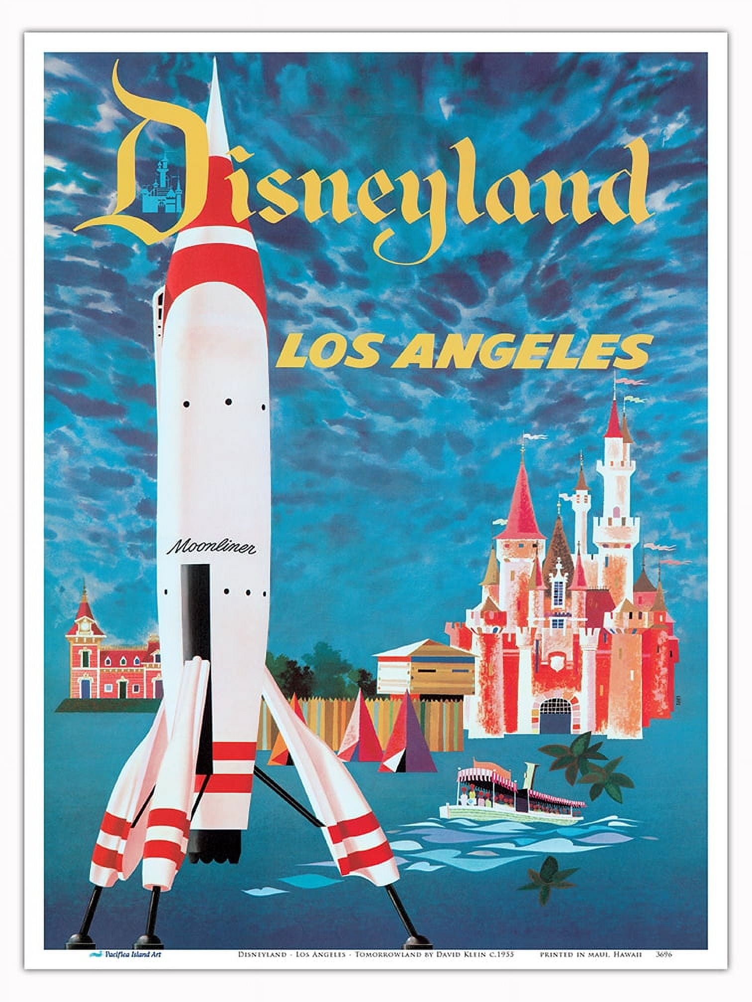 Disneyland Los Angeles - Tomorrowland - Vintage Travel Poster by