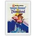 thumbnail image 1 of Disneyland Magic Holiday - Western Airlines - Dumbo The Flying Elephant - Vintage Airline Travel Poster c.1970s - Japanese Unryu Rice Paper Art Print 24 x 32 in, 1 of 4