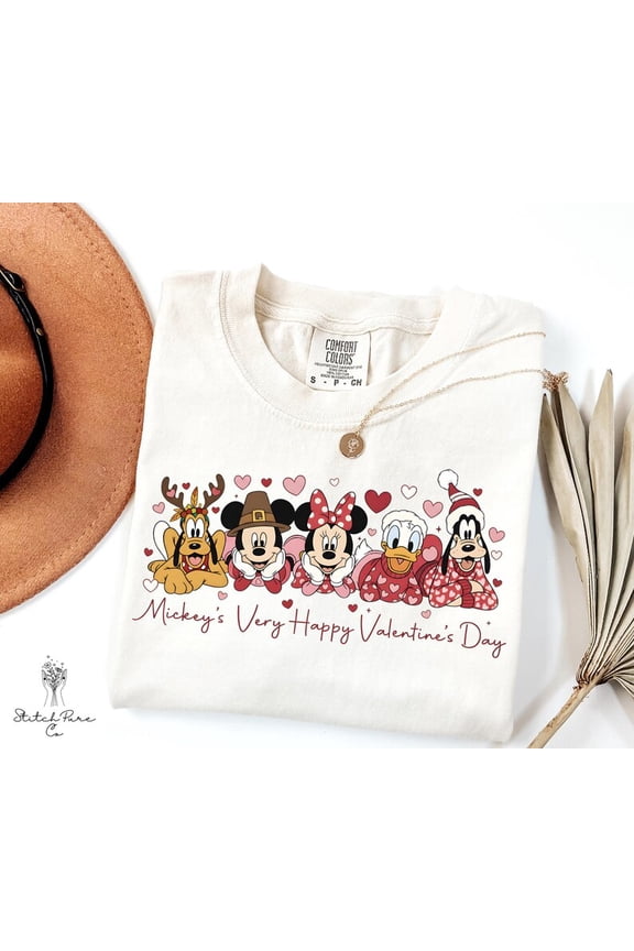 Disneyland Sweethearts Valentine Mickey Friends Lovers T-Shirt All size S-3XL