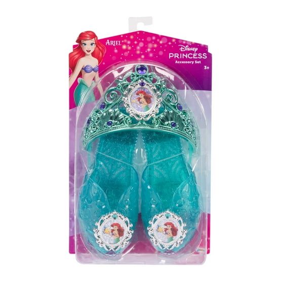Disneys Little Mermaid Ariel Dressup Accessory Set Includes Child Sized Tiara & Play Shoes