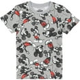 thumbnail image 1 of Disneys Mickey Mouse Boys Short Sleeve T-Shirt - All Over Print Design Mickey Mouse Tee Gray, 1 of 2