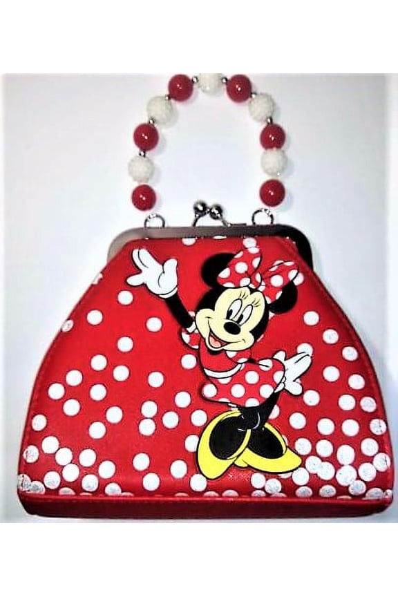 s Minnie Mouse Purse Handbag Clutch Red Polka Dot