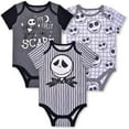 thumbnail image 1 of Disneys Night Before Christmas 3 Pack Short Sleeve Creeper for Baby, Romper Bodysuit Set, 1 of 7