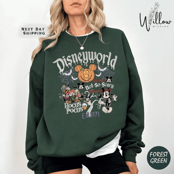 Disneyworld Mickey And Friends Hocus Pocus Halloween Sweatshirt - Fun Pumpkin Design for Fall Nights and Park Days