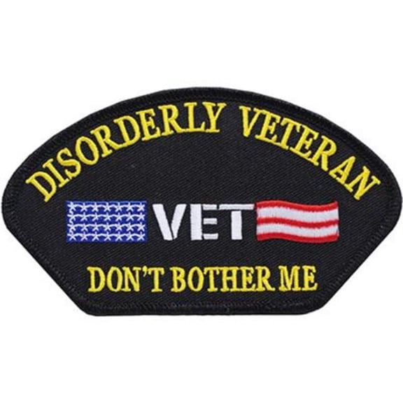 Eagle Emblems PM1445 Patch - Fun, Disorderly - Veteran - 5.25 x 3 in.