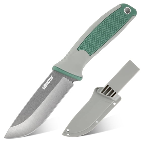 Dispatch 3.54 inch Blade Length Fixed Blade Knife Full Tang Survival Hunting Knife Green&Brown 7.95" over Length