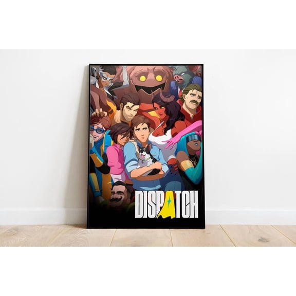 Dispatch Ensemble Poster Hero Character Group Wall Art Comic Style Action Scene Print Modern Animated Aesthetic Gaming Room Decor Size 24x36 Unframed Poster