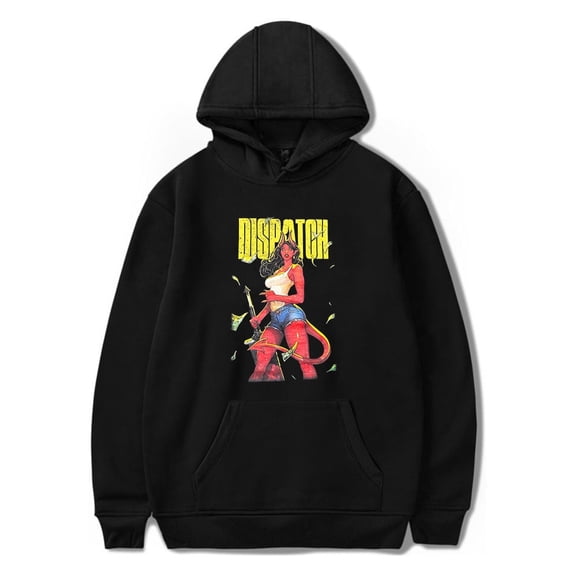 Dispatch Merch Malevola Hoodie Unisex Drawstring Pocket Casual Sweatshirt Stylish Long-Sleeve Pullover