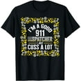 thumbnail image 1 of Dispatcher 911 Definition Floral USA Flag Emergency Respond T-Shirt, 1 of 4