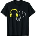 thumbnail image 1 of Dispatcher Heart 911 Dispatch Operator Thin Gold Line T-Shirt, 1 of 4