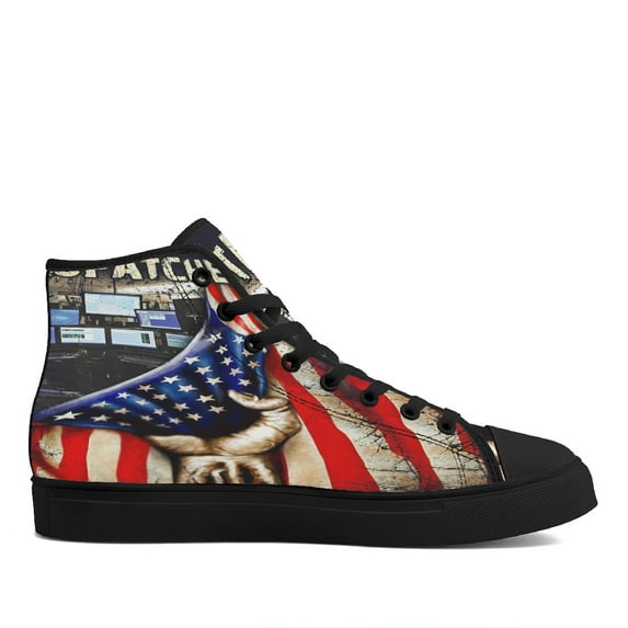 Dispatcher High Top Canvas Shoes Sneakers Black Size 7.5