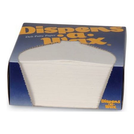 Dispens-A-Wax Waxed Deli Patty Paper 4.75 x 5, White, 1,000/Box, 24 Boxes/Carton