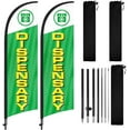 thumbnail image 1 of Dispensary Feather Flag Pole Kit, 8FT Advertising Swooper Flag with Ground Stake for Dispensary Business 2Pack, 1 of 8