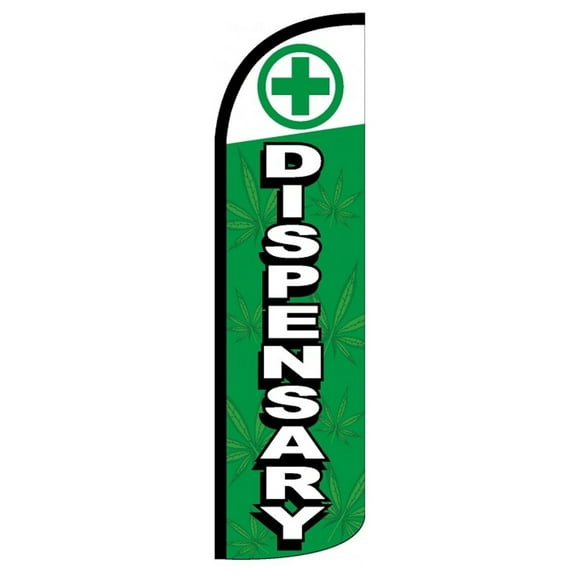 Dispensary Windless flag Without Pole Advertisement /Business Flags | Feather Flag |