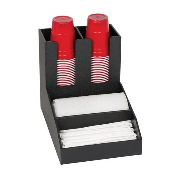 Dispense rite 4-comp countertop cup and condiment organizer CLCO-2BT