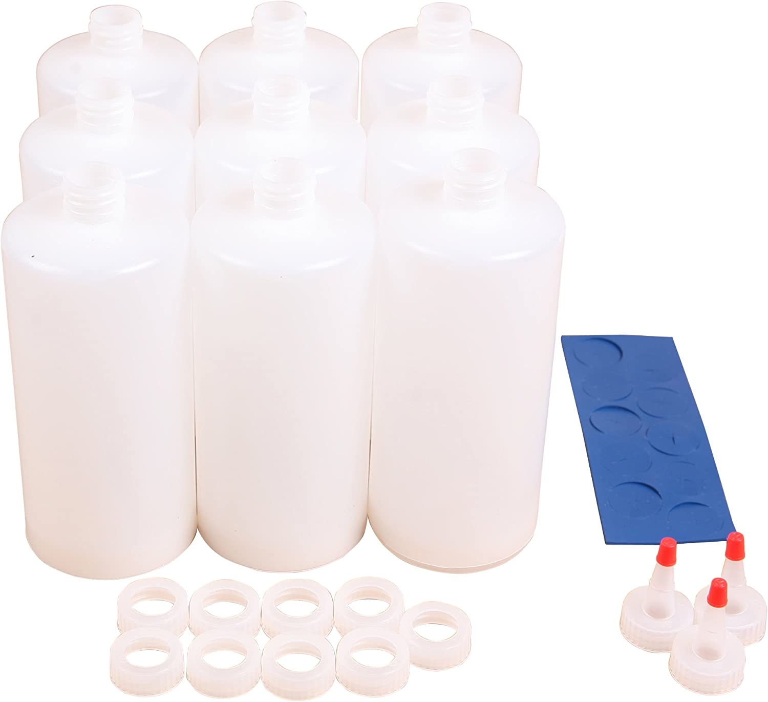 Dispenser Bottles for Series Sauce Guns, Reusable (Case of 9) For Heavy Sauces like Sour Cream