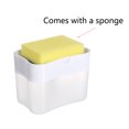 Dispenser Box Kitchen Dish Liquid Soap Press Box with Sponge Multiful