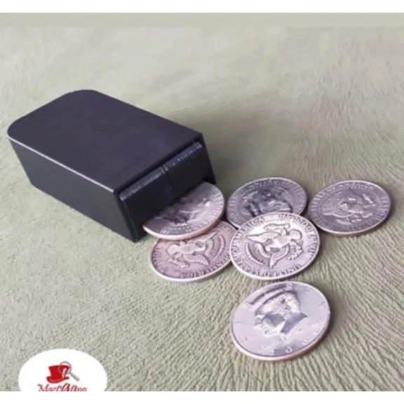 Dispenser Coins By Hernan M Gimmicks Magician Props Close-up Magic Stage Coin Manipulation Magia Tricks Illusions Funny