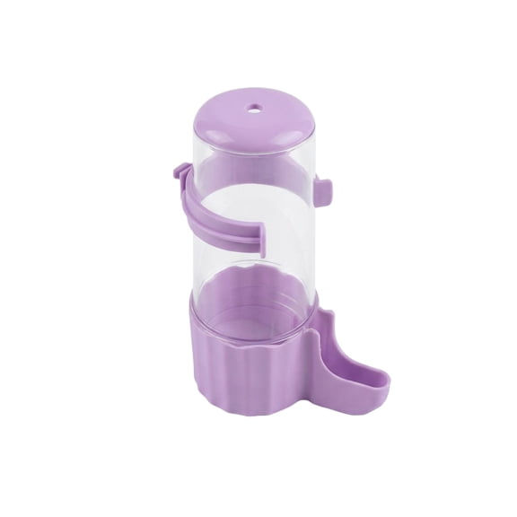 Dispenser, Plastic, Bottle, Pet, 8inTall, Purple, Small Water Bottle, Water Bottle Dispenser, Automatic Pet Water Dispenser, Quail Waterer, Cage Attached, Drinking Station, 1 Pc